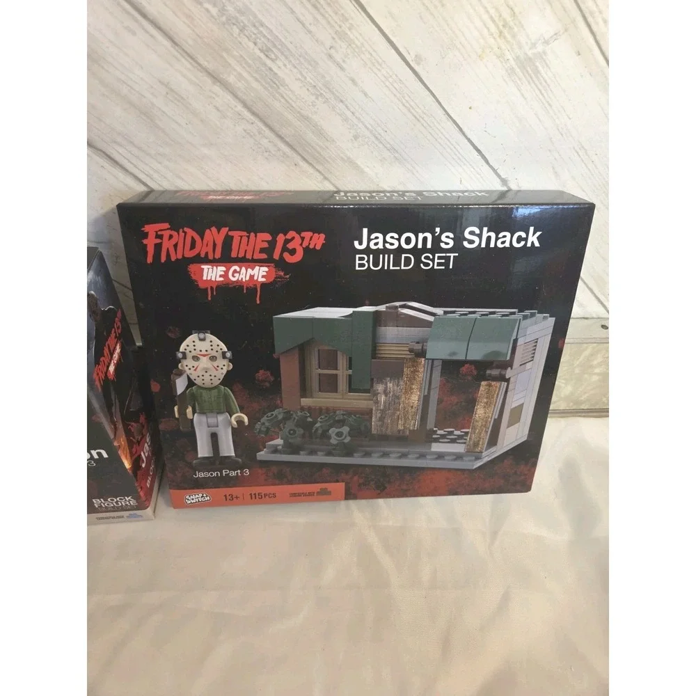 NEW Friday the 13th The Game Snap & Switch Jason's Shack Part 3 Block Figure Lot